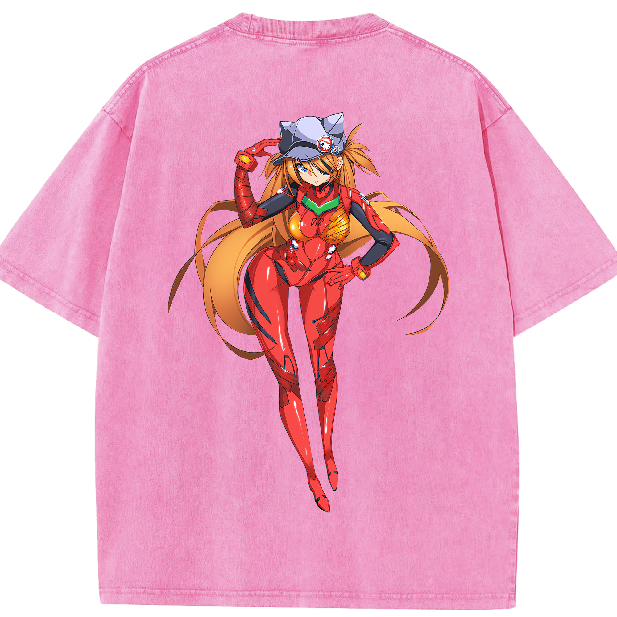 （画像用） EVA 新世紀エヴァンゲリオン 綿100% ヴィンテージ風 半袖Tシャツ（背面プリント）